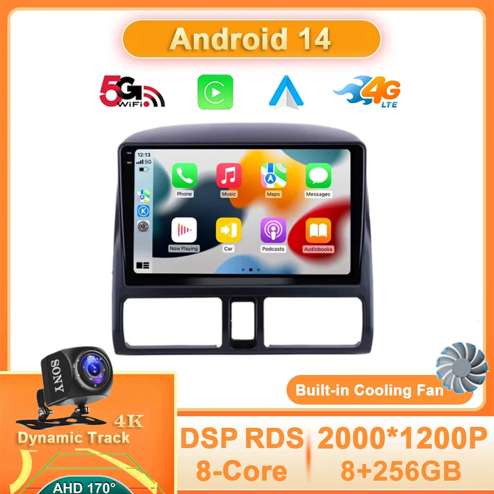 Автомагнитола Android 14 для Honda CR-V CRV 2 2001-2006, мультимедийный стерео видеоплеер Carplay Auto 4G WIFI GPS навигация QLED BT
Автомагнитола Android 14 для Honda CR-V CRV 2 2001-2006, мультимедийный стерео видеоплеер Carplay Auto 4G WIFI GPS навигация QLED BT