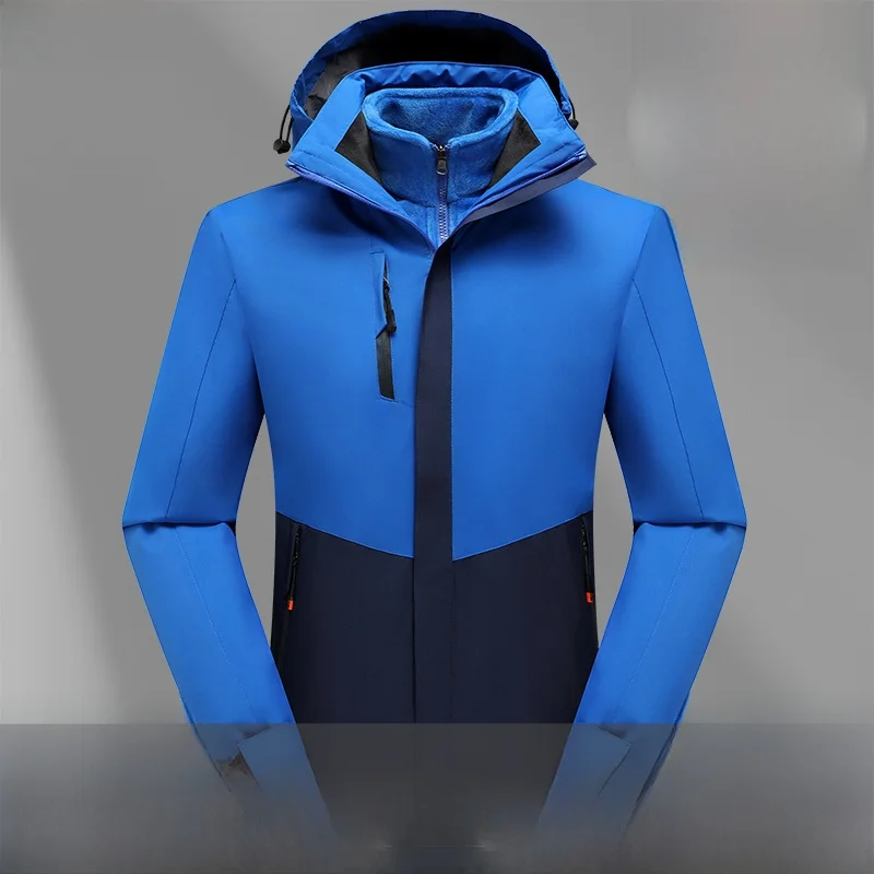 Large Size Tee-in-One Detachable Windproof Outdoor Climbing Jaet Men's Warmth Outerwear Polyester Fiber Fce Lined
Large Size Tee-in-One Detachable Windproof Outdoor Climbing Jaet Men's Warmth Outerwear Polyester Fiber Fce Lined