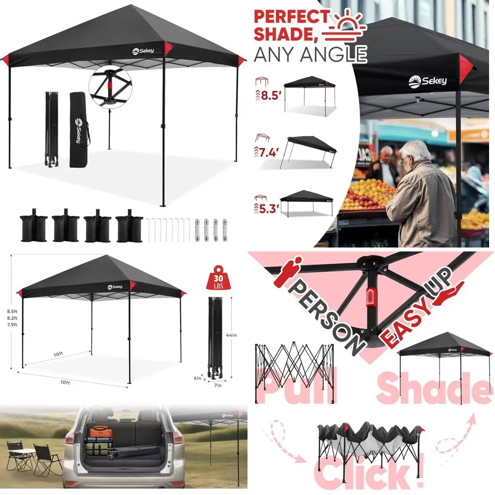 10x10 Instant Pop-Up Canopy with One-Push Setup for 99% UV Protection - Ideal Outdoor Shade for Events and Parties 
10x10 Instant Pop-Up Canopy with One-Push Setup for 99% UV Protection - Ideal Outdoor Shade for Events and Parties