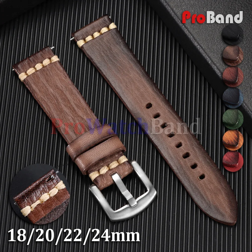 18mm 20mm 22mm 24mm Handmade Vintage Retro Italian Calfskin Watch Band Men Women Stitching Universal Bracelet Replace Belt Strap
18mm 20mm 22mm 24mm Handmade Vintage Retro Italian Calfskin Watch Band Men Women Stitching Universal Bracelet Replace Belt Strap