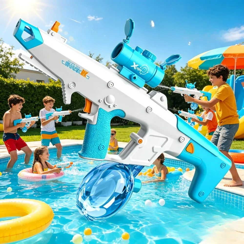 Tiger Shark Electric Water Gun Toy Full Automatic Water Absorption Large Capacity Outdoor Water Fighting Toy for Kids Adult
Tiger Shark Electric Water Gun Toy Full Automatic Water Absorption Large Capacity Outdoor Water Fighting Toy for Kids Adult