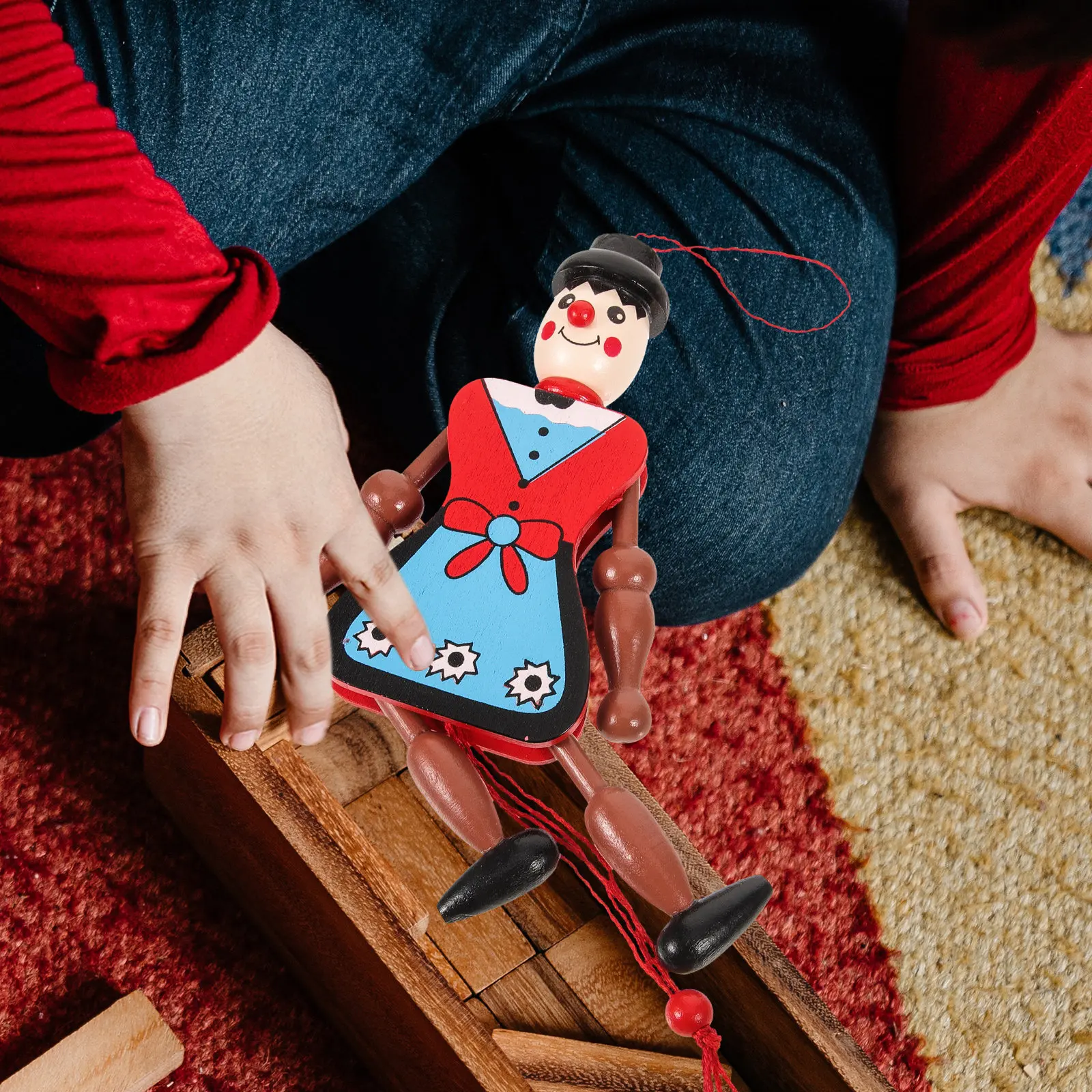 4Pcs Wood Puppet Hanging Pull String Marionette Wooden Creative Interactive Play Movable Hands Feet Wooden Marionette Puppet
4Pcs Wood Puppet Hanging Pull String Marionette Wooden Creative Interactive Play Movable Hands Feet Wooden Marionette Puppet
