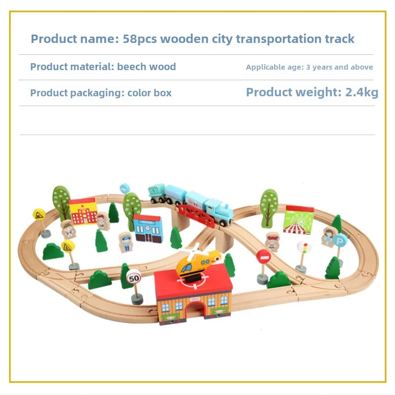 58pcs Diy Wooden Forest Track Train Kit Puzzle Building Blocks Set Diorama Constructor Montessori Board Games Interactive Toys
58pcs Diy Wooden Forest Track Train Kit Puzzle Building Blocks Set Diorama Constructor Montessori Board Games Interactive Toys
