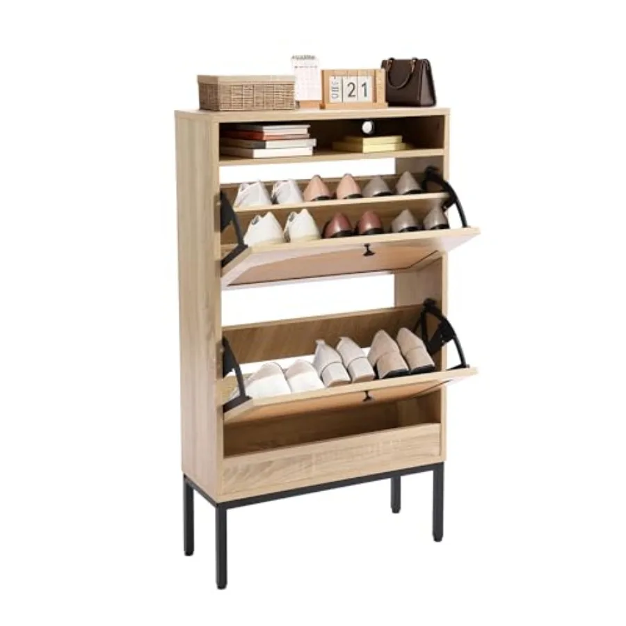 Shoe Cabinet with 2 Flip Drawers Free Standing Wooden Shoes Storage Cabinet with Rattan Doors for Front Door Entrance Boho Hidd
Shoe Cabinet with 2 Flip Drawers Free Standing Wooden Shoes Storage Cabinet with Rattan Doors for Front Door Entrance Boho Hidd
