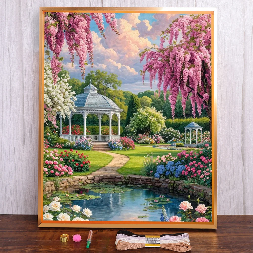 Landscape Flower Park Printed 11CT Cross-Stitch Embroidery Kit Sewing Handicraft Knitting Painting Room Decor Wholesale Design
Landscape Flower Park Printed 11CT Cross-Stitch Embroidery Kit Sewing Handicraft Knitting Painting Room Decor Wholesale Design