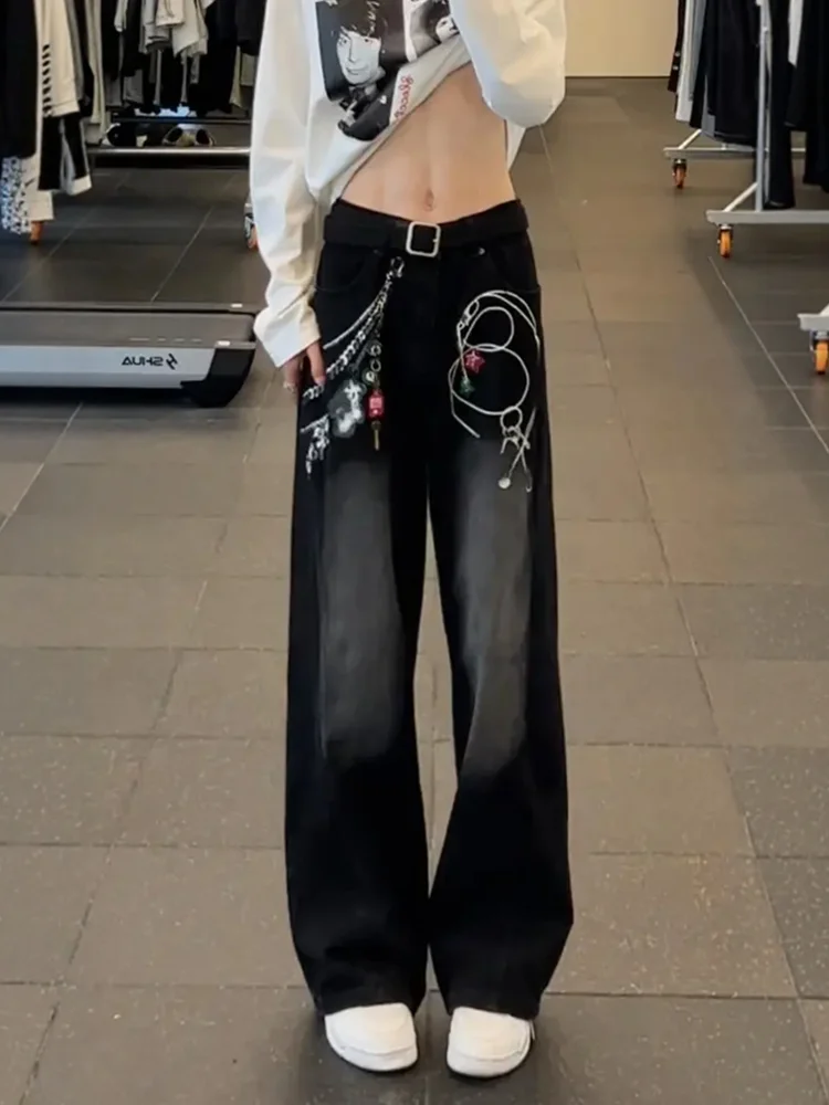 American Sle adient Embroidered Straight Leg Jeans Men's High Waist Long Straight Wide Leg Pants Hip Hop High Street Sle
American Sle adient Embroidered Straight Leg Jeans Men's High Waist Long Straight Wide Leg Pants Hip Hop High Street Sle