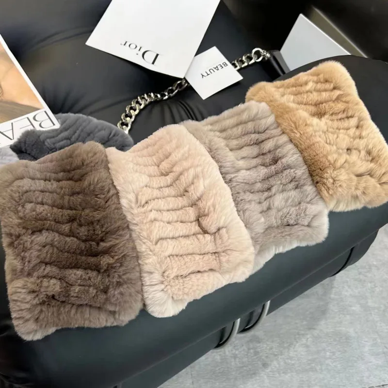 Real Rex Rabbit Fur Scarf For Women Winter Female Hairband Neck Warmer Scarf Natural Fur Hairbands Lady Knitted Fur Neck Cover
Real Rex Rabbit Fur Scarf For Women Winter Female Hairband Neck Warmer Scarf Natural Fur Hairbands Lady Knitted Fur Neck Cover