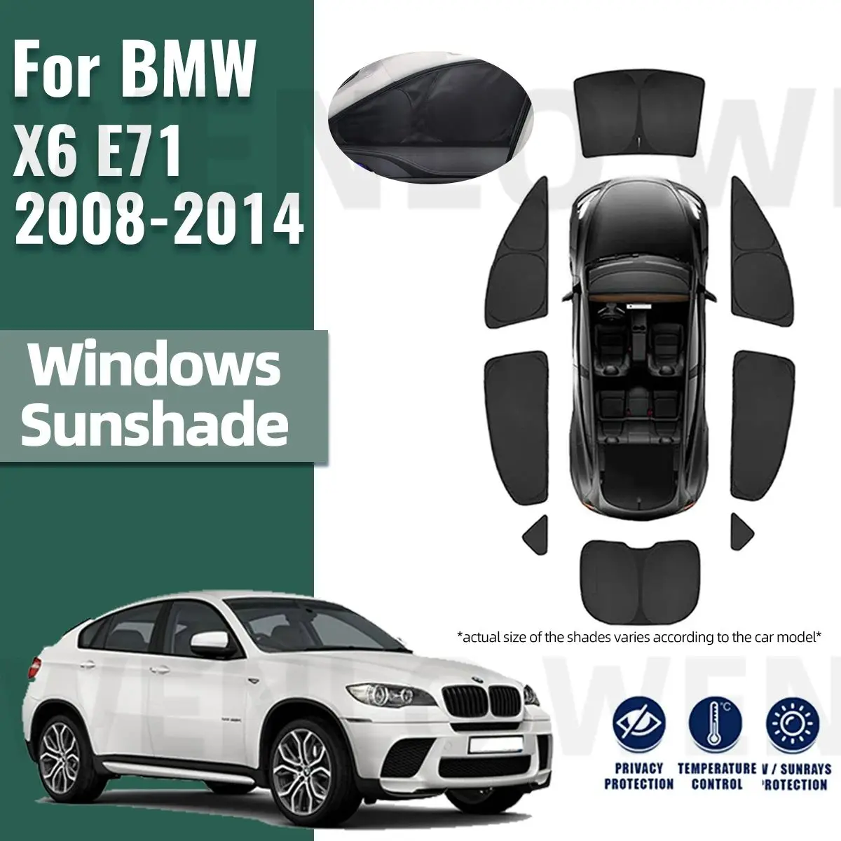 For BMW X6 E71 2008-2014 Full Cover Car Sunshade Visor Front Windshield Frame Curtain Baby Rear Side Window Sun Shade Shield
For BMW X6 E71 2008-2014 Full Cover Car Sunshade Visor Front Windshield Frame Curtain Baby Rear Side Window Sun Shade Shield