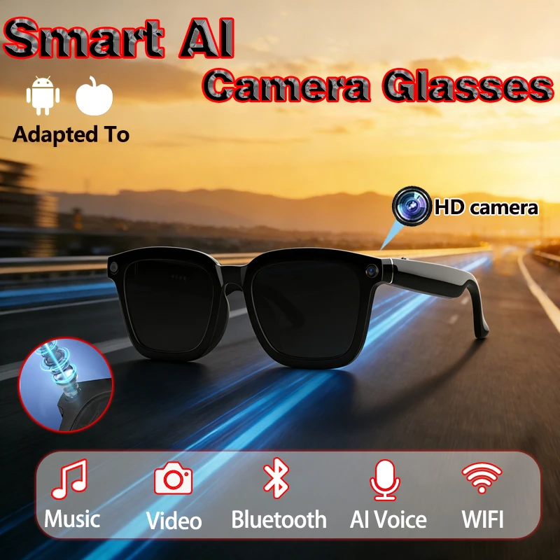 Smart Camera Glasses Audio and Video Recording Ai Voice Assistant Wireless Calls Music ENC Smart Noise Reduction Smart Glasses
Smart Camera Glasses Audio and Video Recording Ai Voice Assistant Wireless Calls Music ENC Smart Noise Reduction Smart Glasses