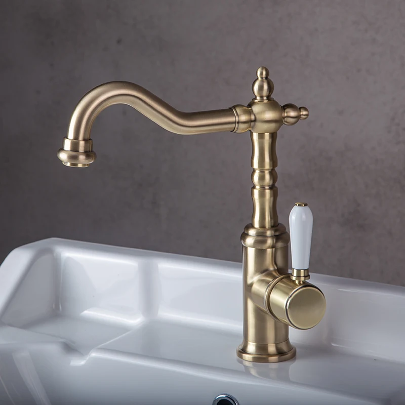 European style Brass Bathroom sink faucet Luxury Brushed gold Hot Cold Basin mixer Tap One hole One Handle,Black,Chrome,Gold
European style Brass Bathroom sink faucet Luxury Brushed gold Hot Cold Basin mixer Tap One hole One Handle,Black,Chrome,Gold