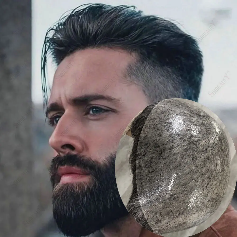 1B10#1B20#Grey Black Natural Hairline Durable Full PU Base Human Hair Men Toupee Undetectable Hair Replacement System Prosthesis
1B10#1B20#Grey Black Natural Hairline Durable Full PU Base Human Hair Men Toupee Undetectable Hair Replacement System Prosthesis