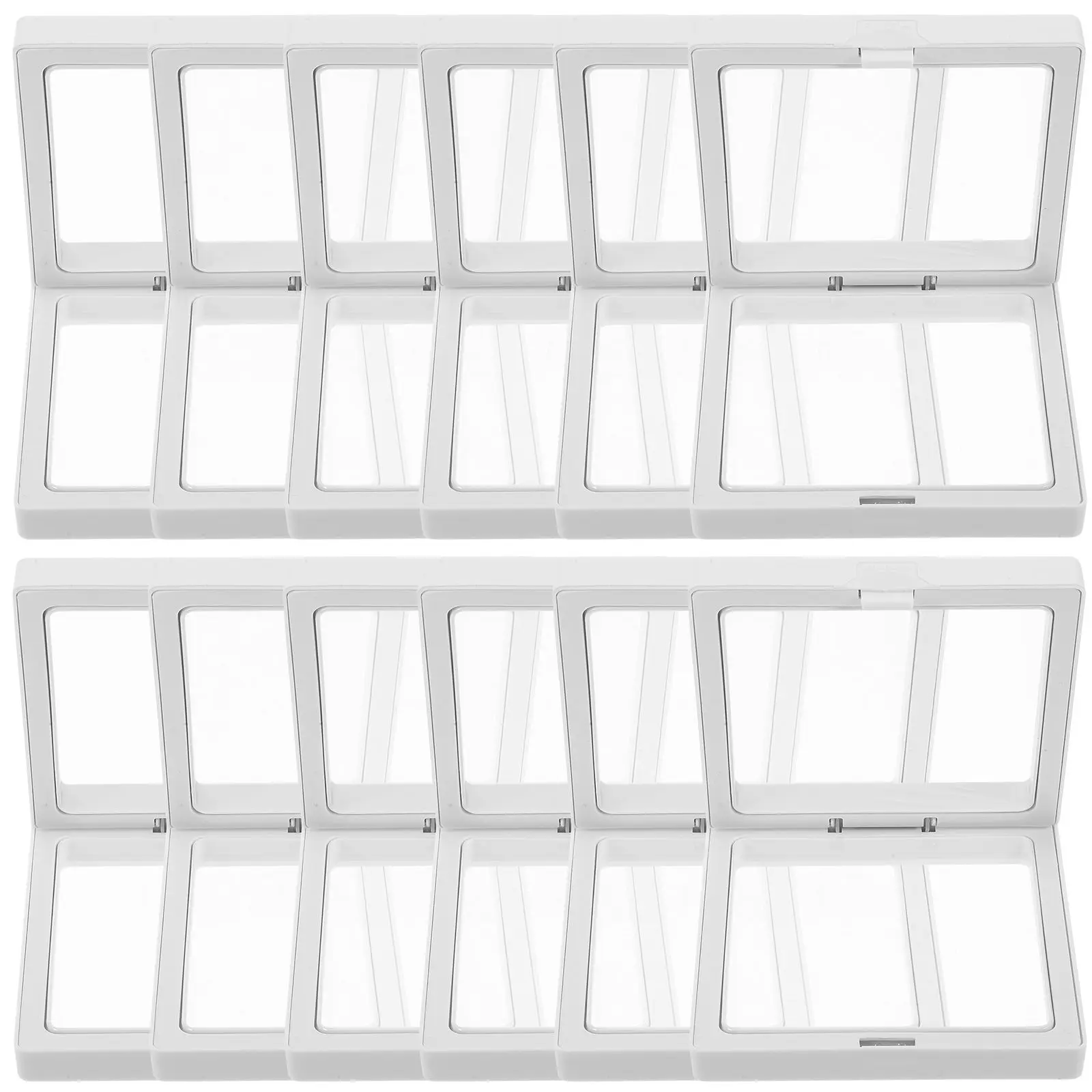 12 Sets 9x9x2cm Black Transparent Film Boxes for Jewelry Dustproof Waterproof Display Frames Coin Cases Storage Solutions
12 Sets 9x9x2cm Black Transparent Film Boxes for Jewelry Dustproof Waterproof Display Frames Coin Cases Storage Solutions