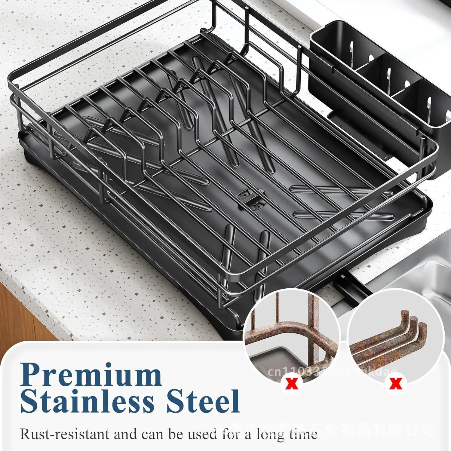 Kitchen Counter Dishes Drainer Sink Utensil Rack Large Dishes Drying Rack with Drainage Board Anti-rust
Kitchen Counter Dishes Drainer Sink Utensil Rack Large Dishes Drying Rack with Drainage Board Anti-rust