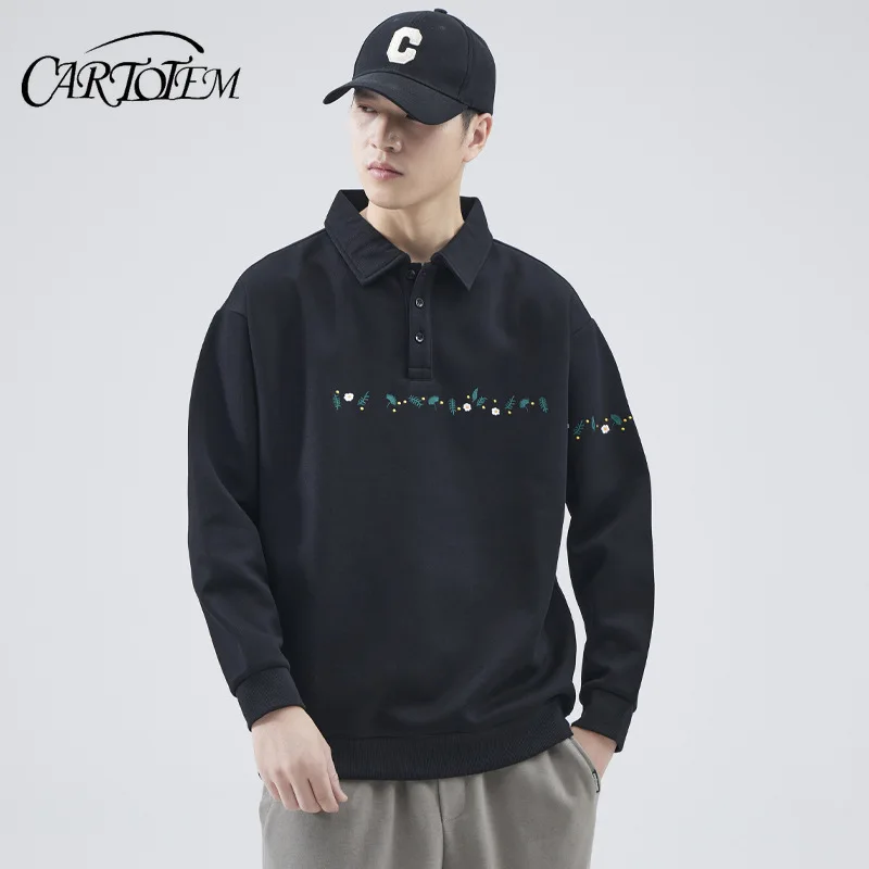 Autumn Men's Long-sleeved Sweatshirt Thickened Casual Loose POLO Shirt Embroidered Top Autumn Jacket
Autumn Men's Long-sleeved Sweatshirt Thickened Casual Loose POLO Shirt Embroidered Top Autumn Jacket