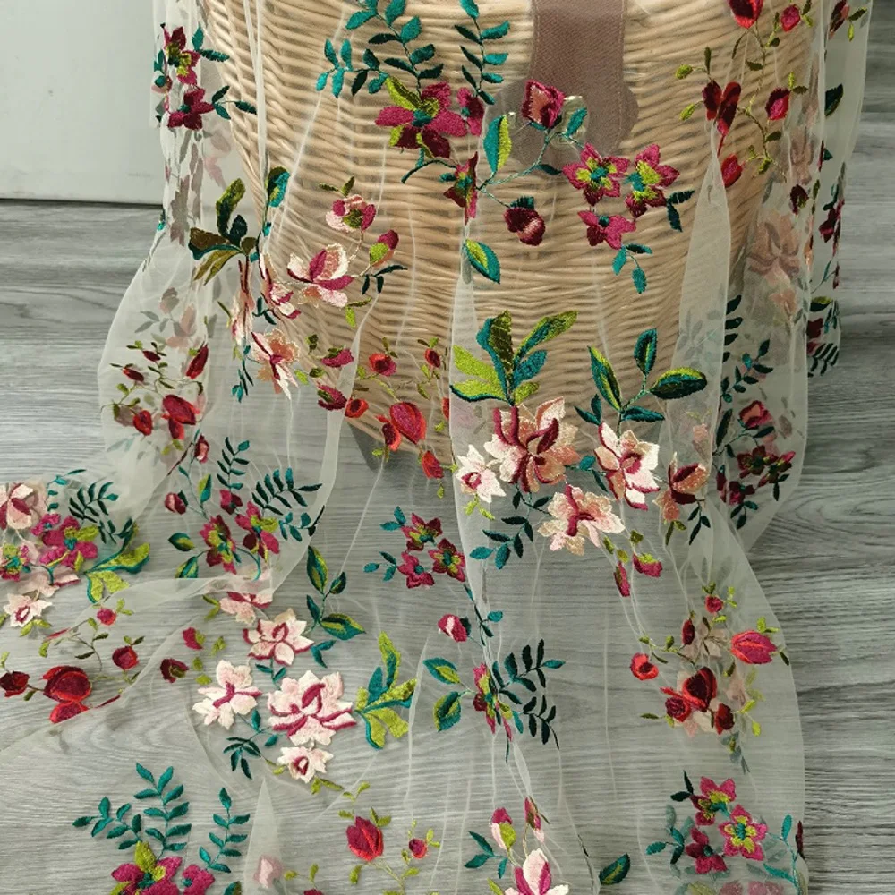 Colorful 3D Lace Embroidery Floral Soft Mesh Fabric for Wedding Dress DIY Home Decoration Mesh Fabric
Colorful 3D Lace Embroidery Floral Soft Mesh Fabric for Wedding Dress DIY Home Decoration Mesh Fabric