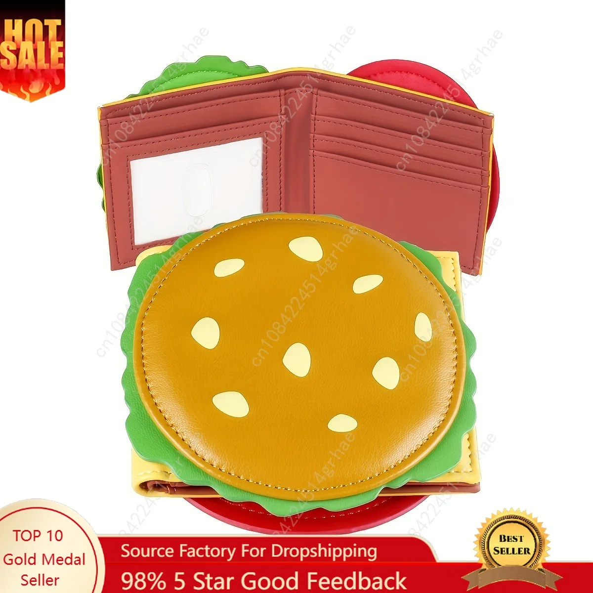 Hamburger Wallet PU Wallet Coin Purse Money Clip
Hamburger Wallet PU Wallet Coin Purse Money Clip