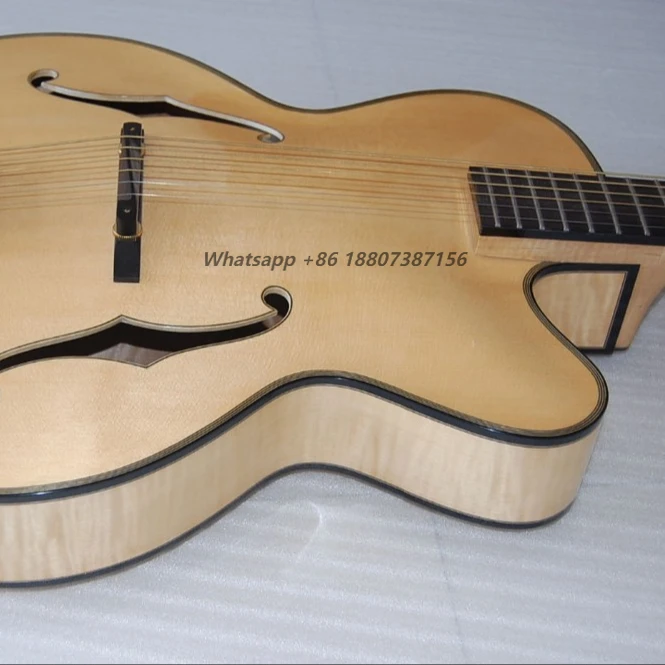 Yunzhi Handmade Jazz Acoustic Guitar Single-Cut Maple Archtop Gloss Finish Spruce Top Customizable Features Ebony Fingerboard
Yunzhi Handmade Jazz Acoustic Guitar Single-Cut Maple Archtop Gloss Finish Spruce Top Customizable Features Ebony Fingerboard