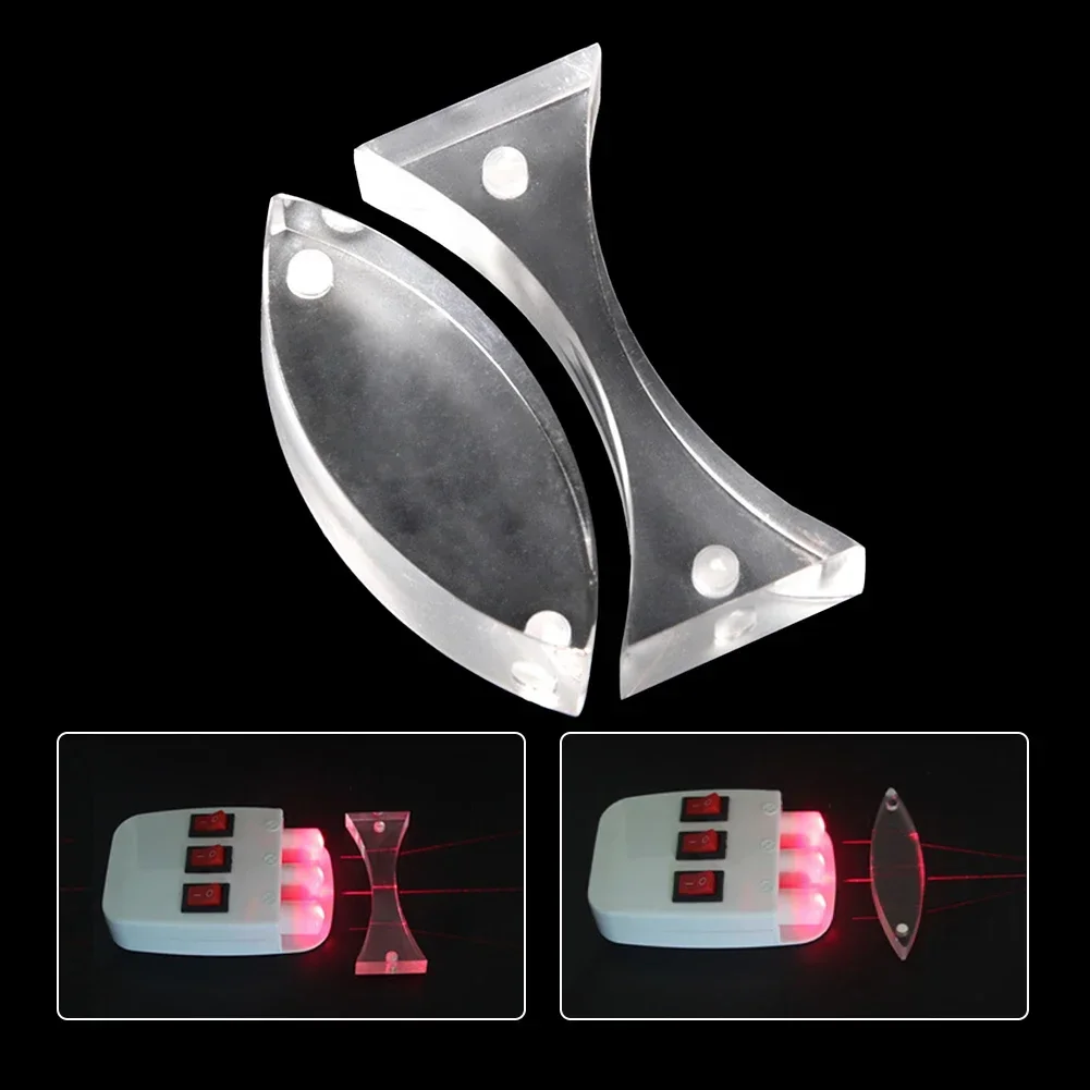 Glass Lens Concave/Convex Lens Tools Transparent 2PCS Accessories Acrylic Attachment Education For Physics Optical
Glass Lens Concave/Convex Lens Tools Transparent 2PCS Accessories Acrylic Attachment Education For Physics Optical