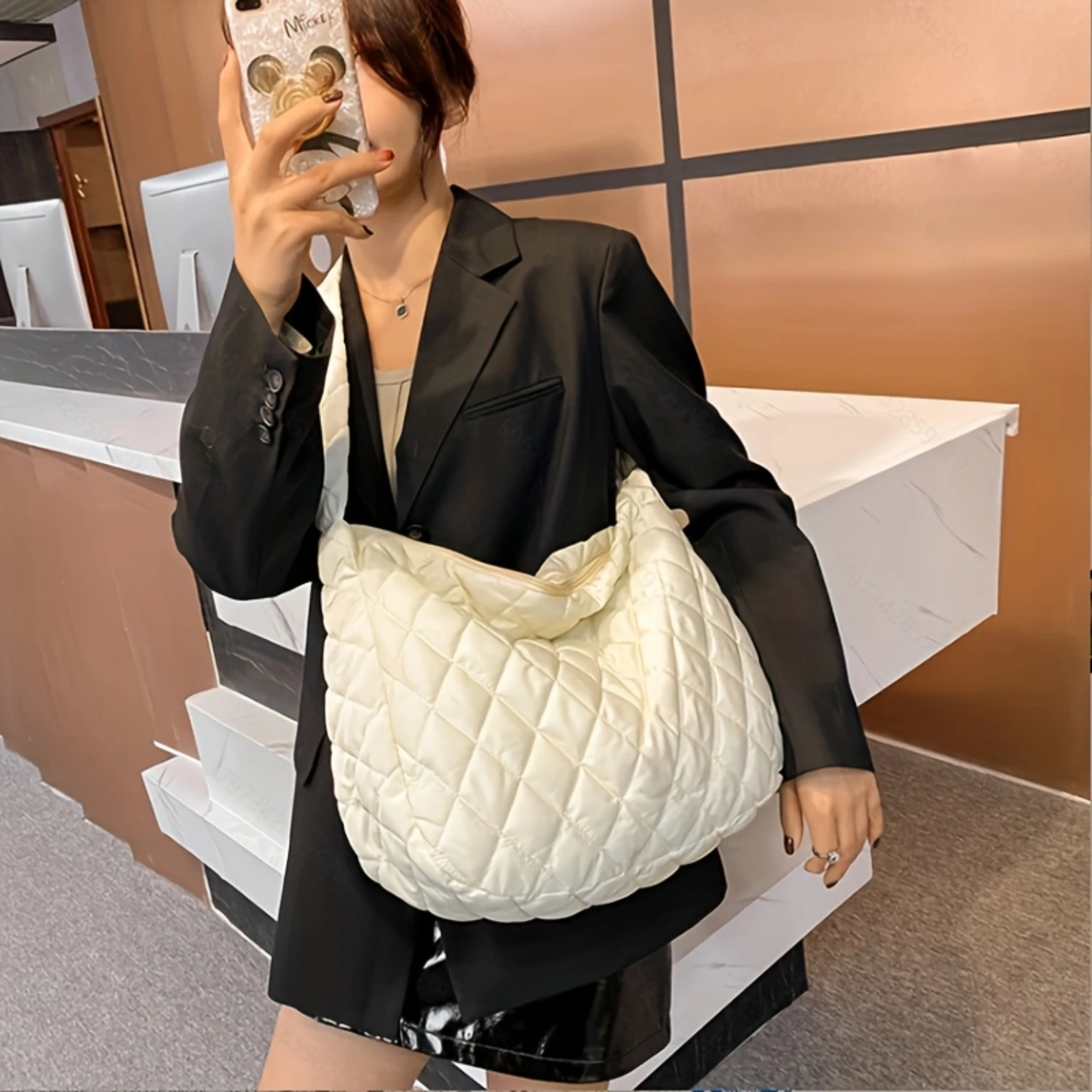 Quilted Crossbody Bag, Cloud Padded Shoulder Bag, Casual Large Capacity Hobo Bag Travel jewelry organizer Travel toiletry bag
Quilted Crossbody Bag, Cloud Padded Shoulder Bag, Casual Large Capacity Hobo Bag Travel jewelry organizer Travel toiletry bag
