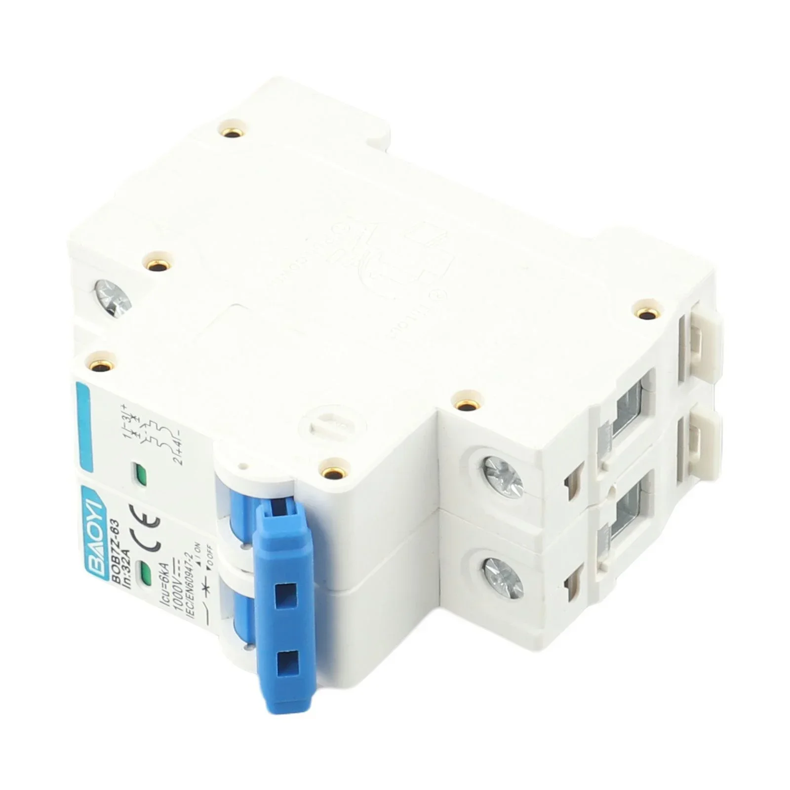 Miniature MCB 2 Pole Circuit Breaker 1000V for Solar PV Charging 6A to 63A Current Rating Suitable for Commercial Use
Miniature MCB 2 Pole Circuit Breaker 1000V for Solar PV Charging 6A to 63A Current Rating Suitable for Commercial Use
