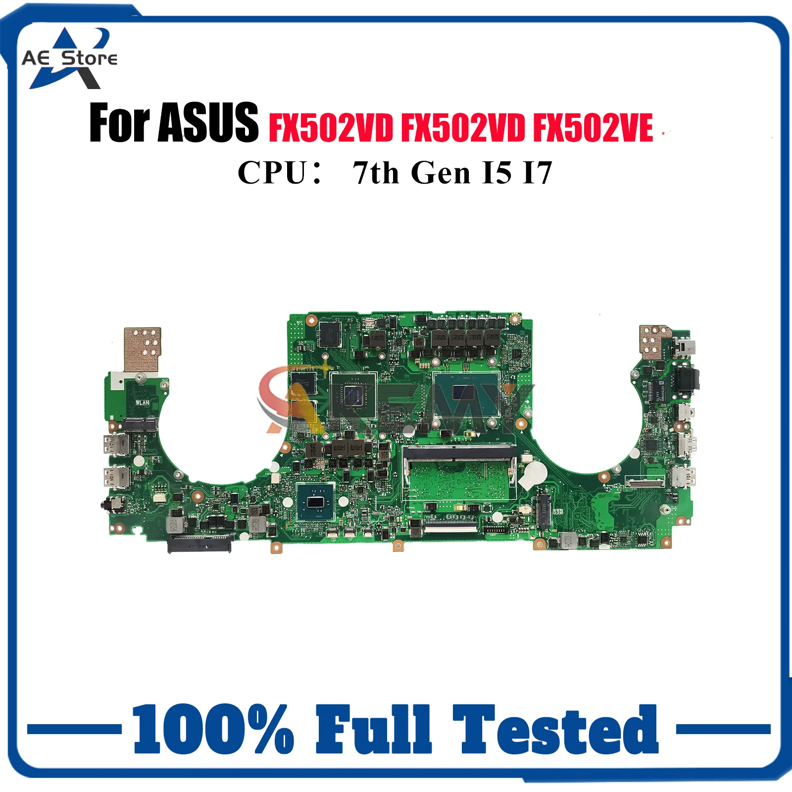 FX502VD Laptop Motherboard For ASUS TUF Gaming FX502VE FX502VD FX502V Notebook Mainboard With I5 I7 CPU 100% tests OK fast ship
FX502VD Laptop Motherboard For ASUS TUF Gaming FX502VE FX502VD FX502V Notebook Mainboard With I5 I7 CPU 100% tests OK fast ship