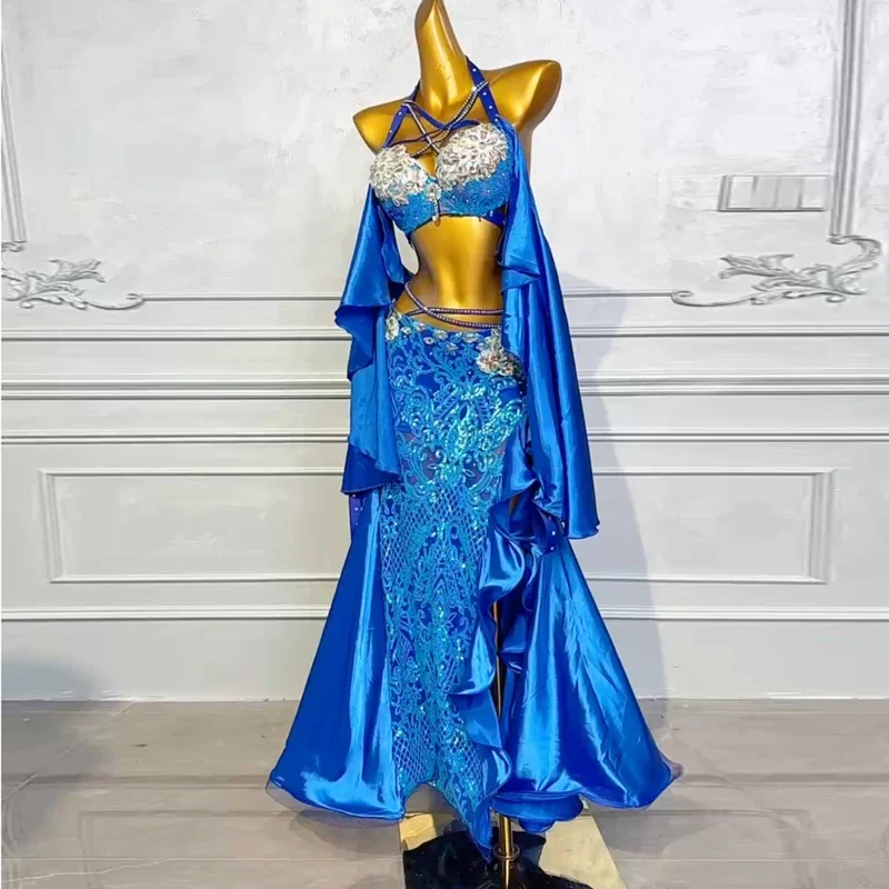 BellyDance Performance Set Luxury Rhinestone Bra+Sexy Fishtail Long Skirt 2pcs Adult Children Oriental Dance Competition Outfit
BellyDance Performance Set Luxury Rhinestone Bra+Sexy Fishtail Long Skirt 2pcs Adult Children Oriental Dance Competition Outfit