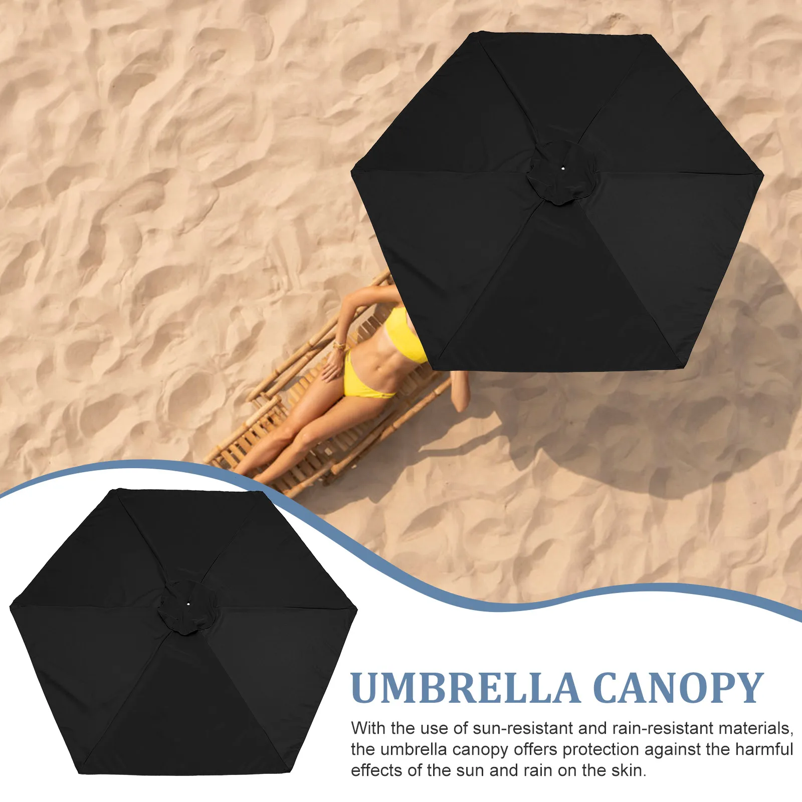 Ventilated Patio Umbrella Canopy Replacement 270Cm SixRibs SunRain Protection Polyester Fabric For Garden Beach Accessories
Ventilated Patio Umbrella Canopy Replacement 270Cm SixRibs SunRain Protection Polyester Fabric For Garden Beach Accessories