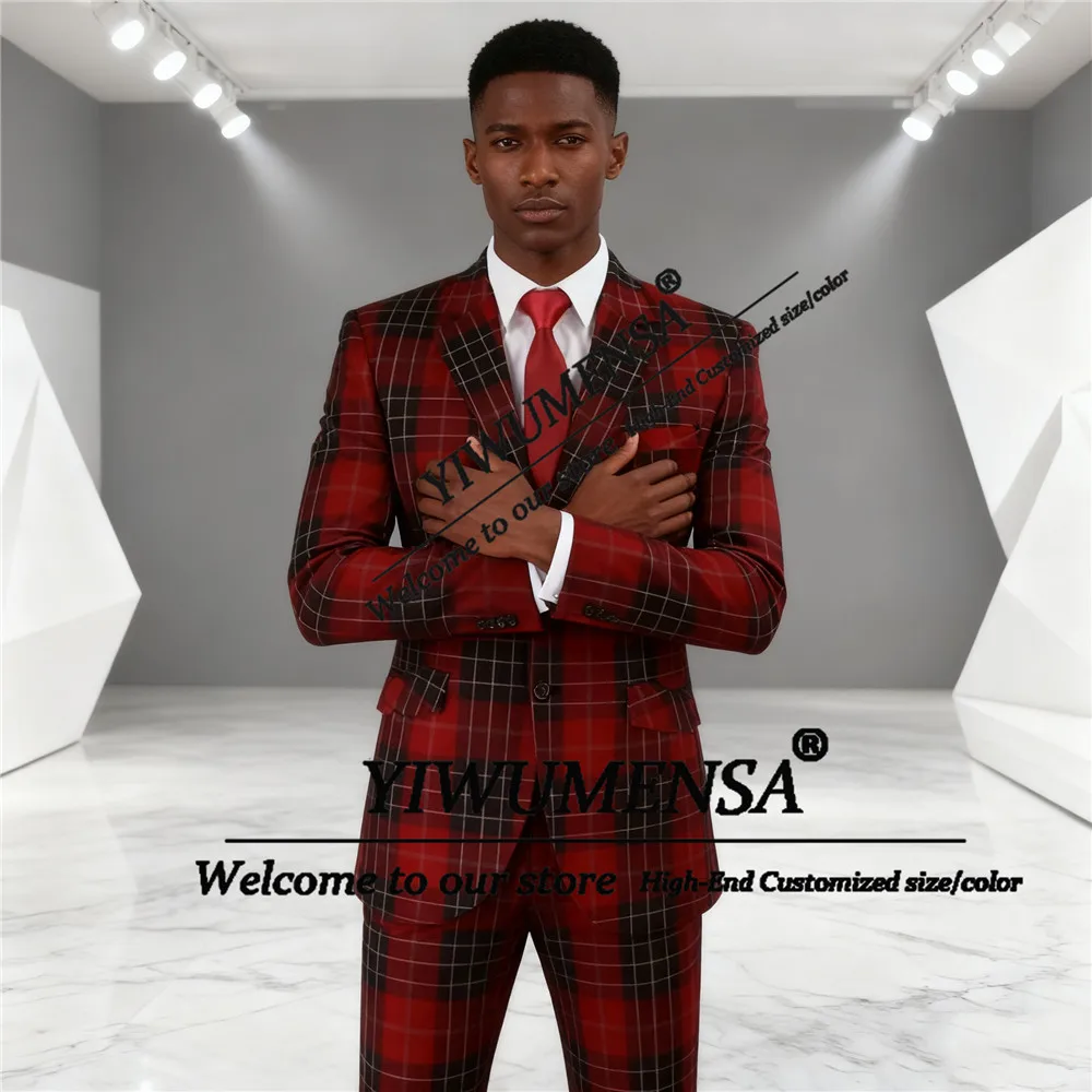 Classic England Style Plaid Checks Suits Men Slim Fit Single Breasted Jacket Pants 2 Pieces Man Party Blazer Outfits Ropa Hombre
Classic England Style Plaid Checks Suits Men Slim Fit Single Breasted Jacket Pants 2 Pieces Man Party Blazer Outfits Ropa Hombre