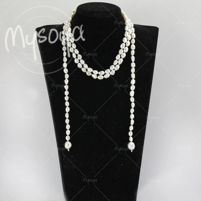 MYSOYA 7-8mm & 12-14mm White Baroque Freshwater Pearl Long Necklace for Wife/Mom, Suitable for Wedding/Mother's Day Gift A0607
MYSOYA 7-8mm & 12-14mm White Baroque Freshwater Pearl Long Necklace for Wife/Mom, Suitable for Wedding/Mother's Day Gift A0607