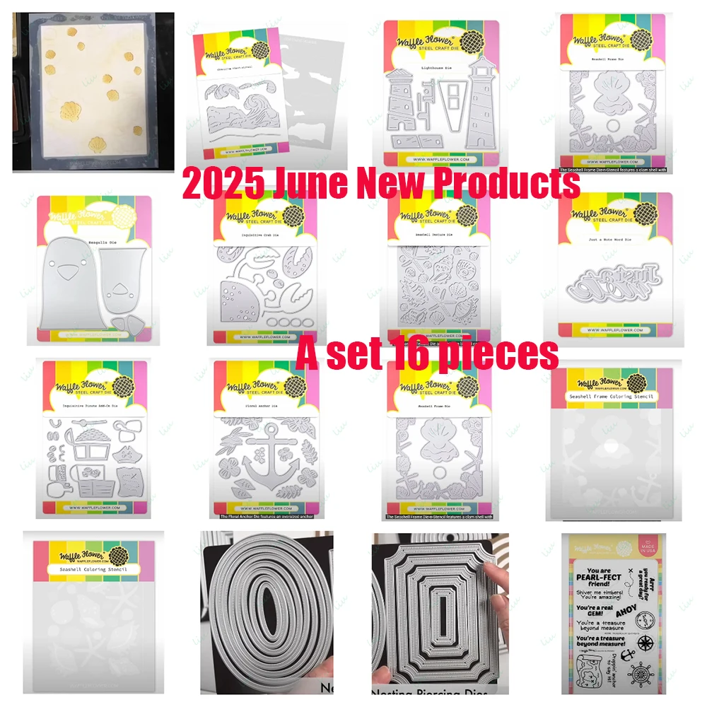 2025 June New Seaside Crab Tower Screw Summer Metal Cutting Dies Stamps Stencils for DIY Handmade Photo Album Diary Holiday Gift
2025 June New Seaside Crab Tower Screw Summer Metal Cutting Dies Stamps Stencils for DIY Handmade Photo Album Diary Holiday Gift