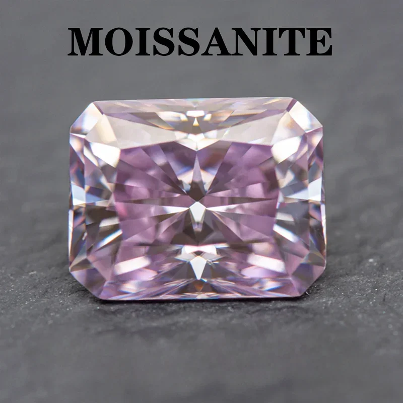 Moissanite Stone Light Purple Color Radiant Cut Charms Gemstone DIY Advanced Jewelry Rings Earrings Making with Certificate
Moissanite Stone Light Purple Color Radiant Cut Charms Gemstone DIY Advanced Jewelry Rings Earrings Making with Certificate