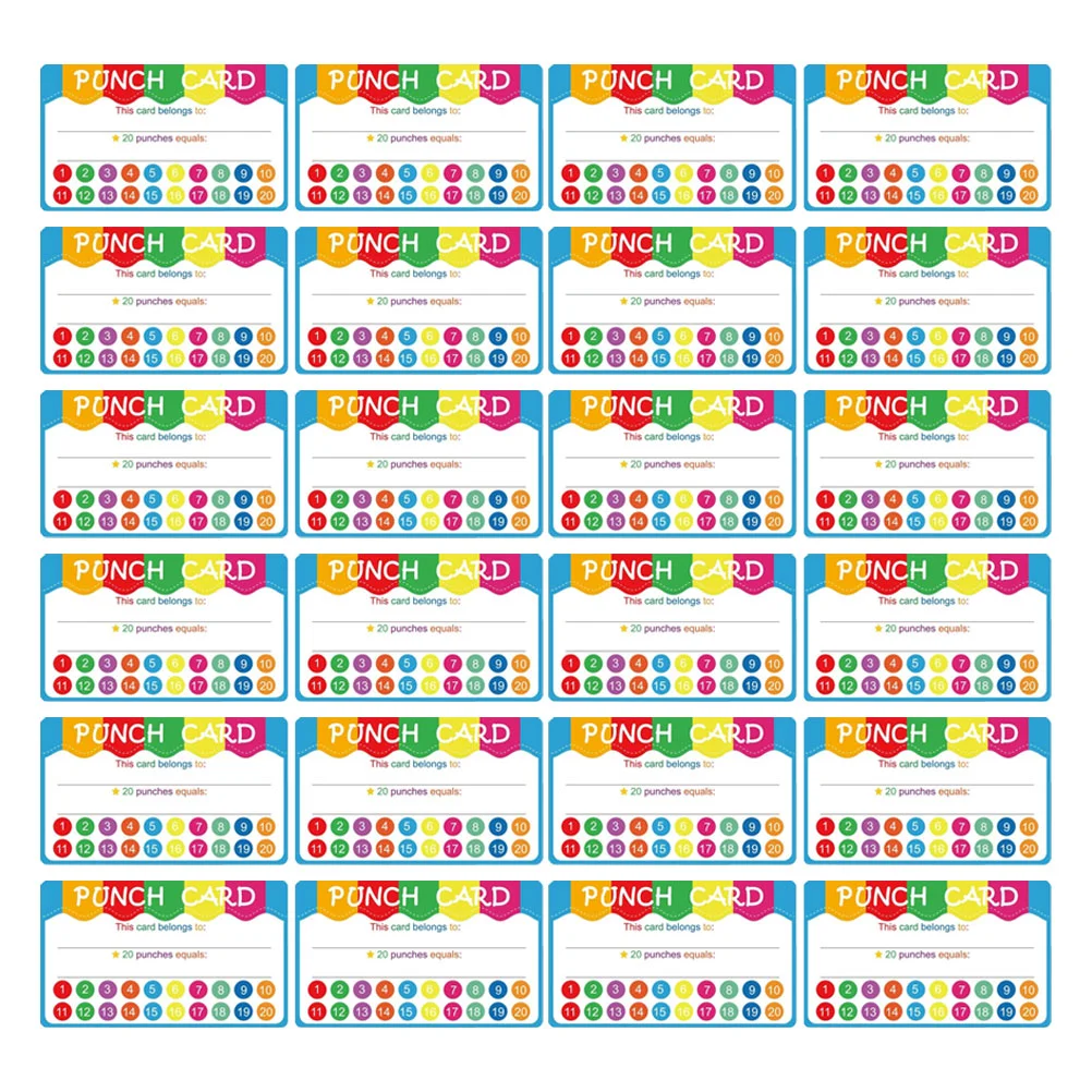 50 Pcs Rewards Punch Cards Paper Hole Teaching Tools Loyalty Multifunctional Child
50 Pcs Rewards Punch Cards Paper Hole Teaching Tools Loyalty Multifunctional Child