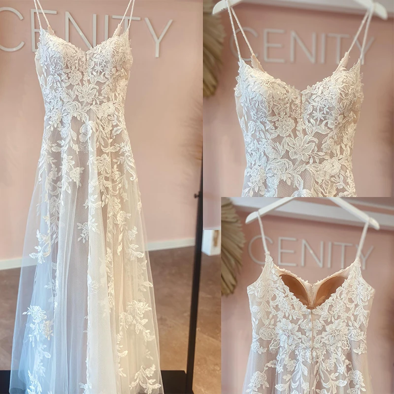 Spaghetti Straps Vintage Lace Wedding Dress With Sweetheart Bride Dress Tulle Beach Bridal Gown trouwjurk 2023 Custom Made
Spaghetti Straps Vintage Lace Wedding Dress With Sweetheart Bride Dress Tulle Beach Bridal Gown trouwjurk 2023 Custom Made