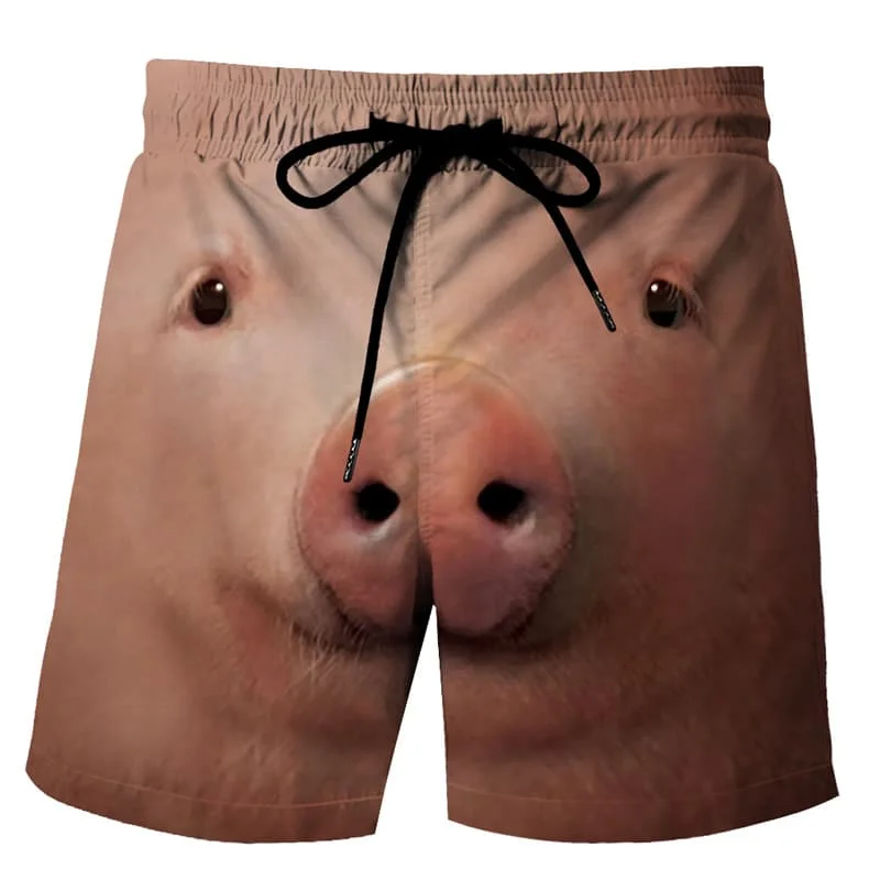 Funny Pig Face 3D Print Men Swim Trunks Quick Dry Casual Beach Board Shorts with Drawstring Summer Swimwear for Boys
Funny Pig Face 3D Print Men Swim Trunks Quick Dry Casual Beach Board Shorts with Drawstring Summer Swimwear for Boys