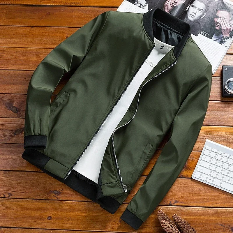 Outwear Slim Fit Solid Color Coats Fashion Man Streetwear Baseball Jackets Clothing Spring Men's Bomber Jackets Male
Outwear Slim Fit Solid Color Coats Fashion Man Streetwear Baseball Jackets Clothing Spring Men's Bomber Jackets Male