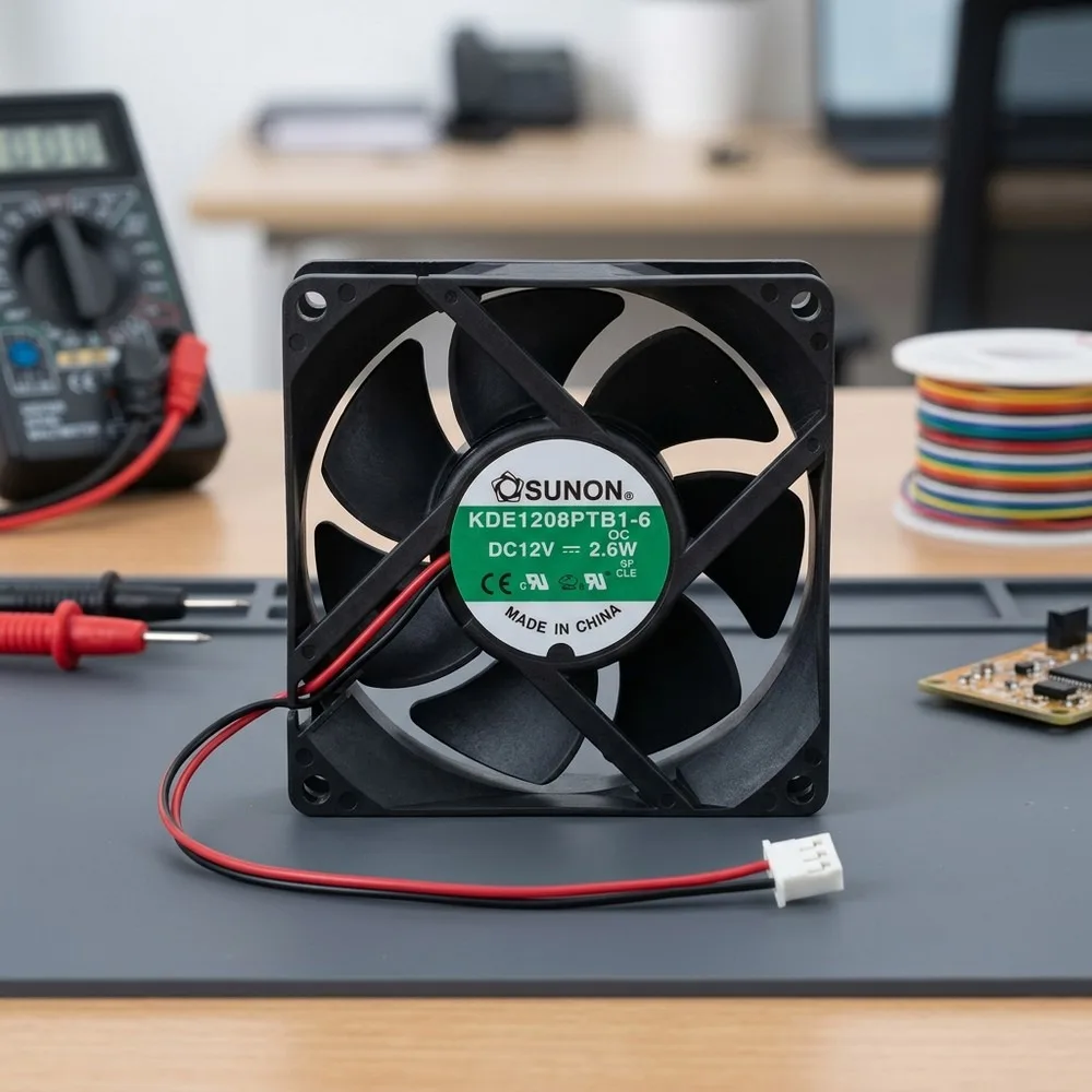 For SUNON KDE1208PTB1-6A 8025 DC12V 2.6W 8CM 2-Pin Silent Cooling Fan
For SUNON KDE1208PTB1-6A 8025 DC12V 2.6W 8CM 2-Pin Silent Cooling Fan