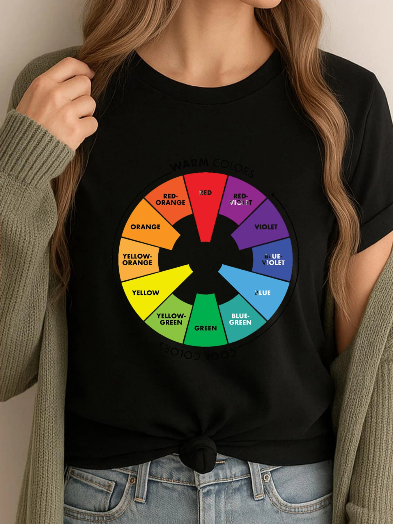 Цветное колесо, основные, вторичные, третичные цвета, забавные футболки, мужская роскошная одежда, мужские повседневные футболки с принтом
Цветное колесо, основные, вторичные, третичные цвета, забавные футболки, мужская роскошная одежда, мужские повседневные футболки с принтом