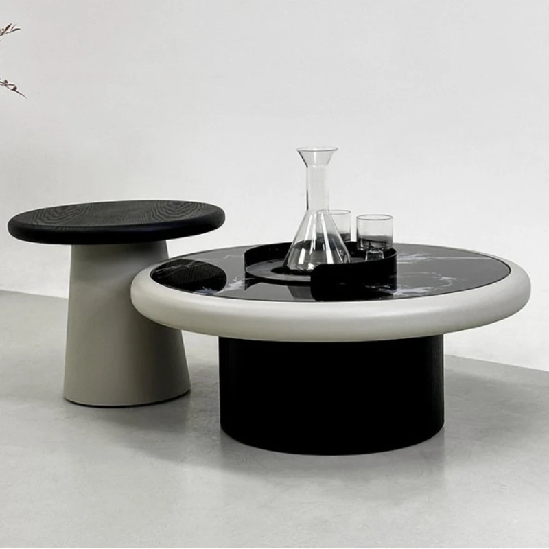 Living room small apartment modern supercrystalline stone size round coffee table side few combination TV cabinet ground
Living room small apartment modern supercrystalline stone size round coffee table side few combination TV cabinet ground