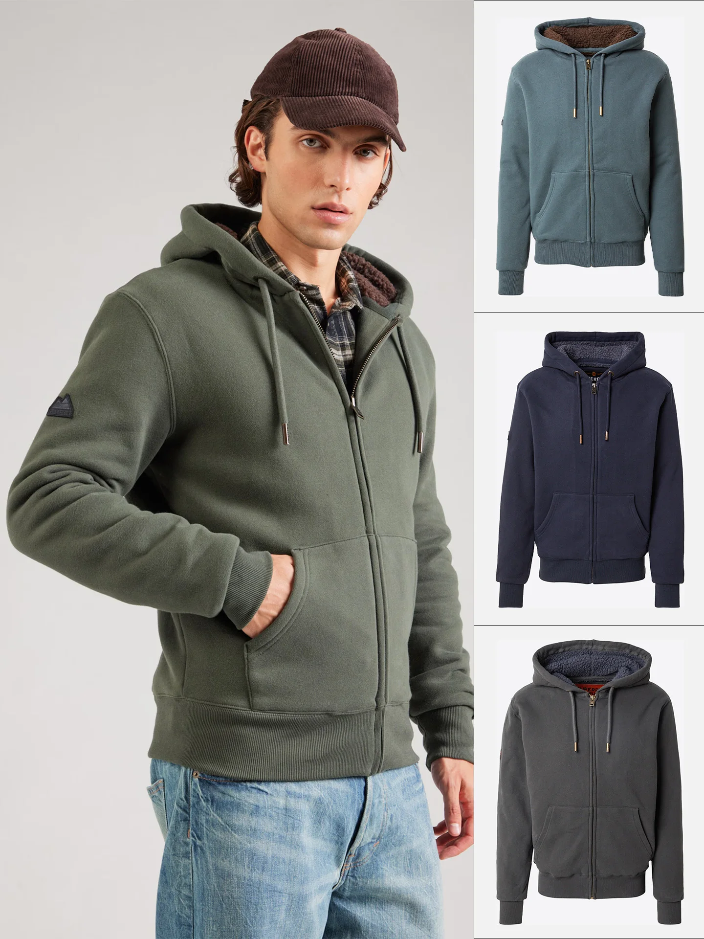 Superdry Fleece Lined Zipper Jacket Thick Warm Winter Coat Men's Standard Fit Long Sleeve Coat Polyester Fiber Fill Cotton Blend
Superdry Fleece Lined Zipper Jacket Thick Warm Winter Coat Men's Standard Fit Long Sleeve Coat Polyester Fiber Fill Cotton Blend