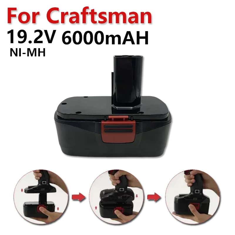 19.2V Replacement Battery For Craftsman C3 DieHard 11375 1323903 130211004 11045 31511485 6000mAh Lithium Power Tool Battery
19.2V Replacement Battery For Craftsman C3 DieHard 11375 1323903 130211004 11045 31511485 6000mAh Lithium Power Tool Battery
