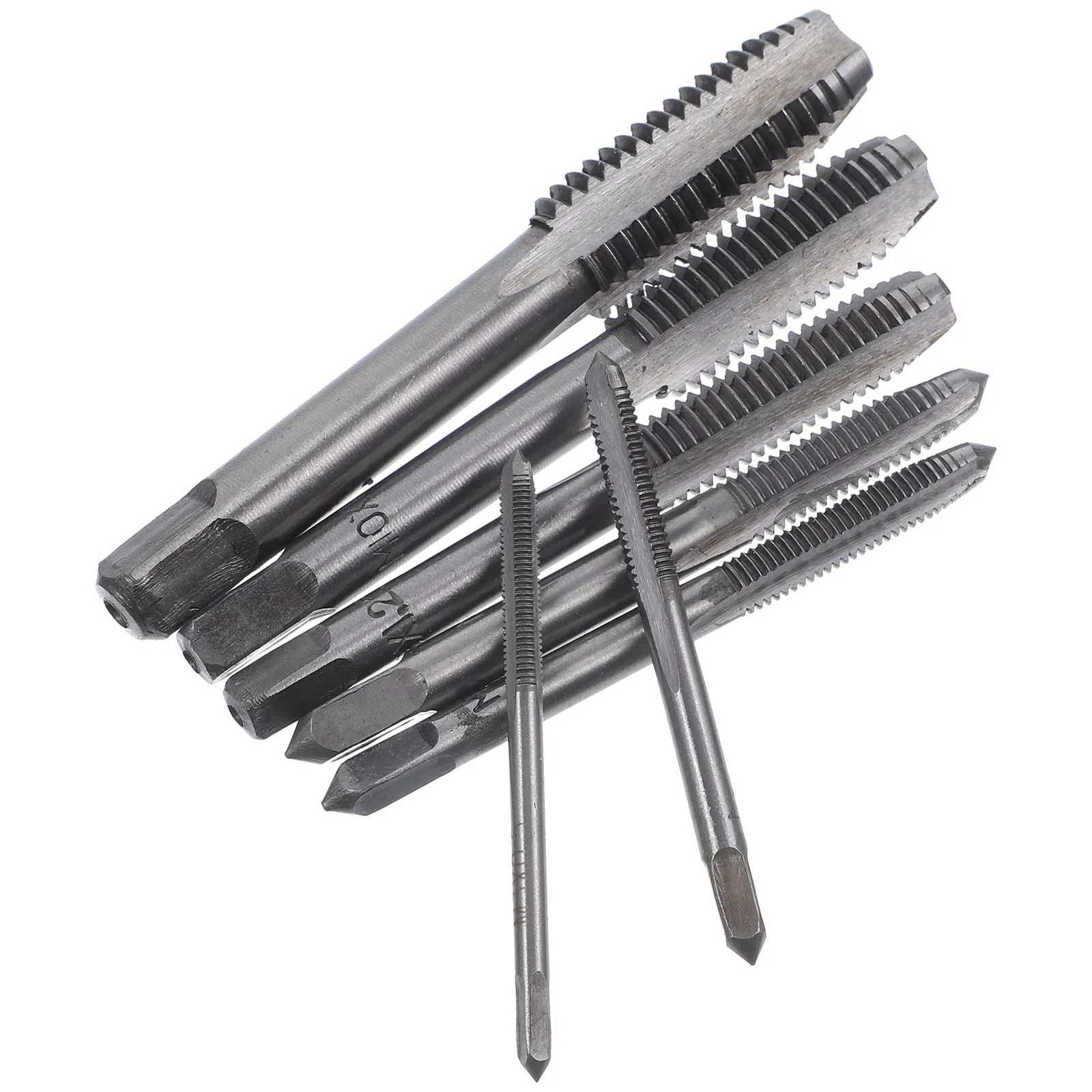 7-Piece Machine Screw Tap Set Metric Straight Flute M5 M8 M10 High Carbon Steel Ground Thread Taps for Routine Maintenance Auto
7-Piece Machine Screw Tap Set Metric Straight Flute M5 M8 M10 High Carbon Steel Ground Thread Taps for Routine Maintenance Auto