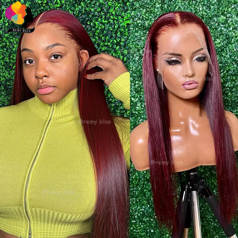 Burgundy Lace Front Wig 13x6 Transparent Lace Frontal Wigs Human Hair 99j Red Colored Straight Human Hair Wigs for Black Women
Burgundy Lace Front Wig 13x6 Transparent Lace Frontal Wigs Human Hair 99j Red Colored Straight Human Hair Wigs for Black Women