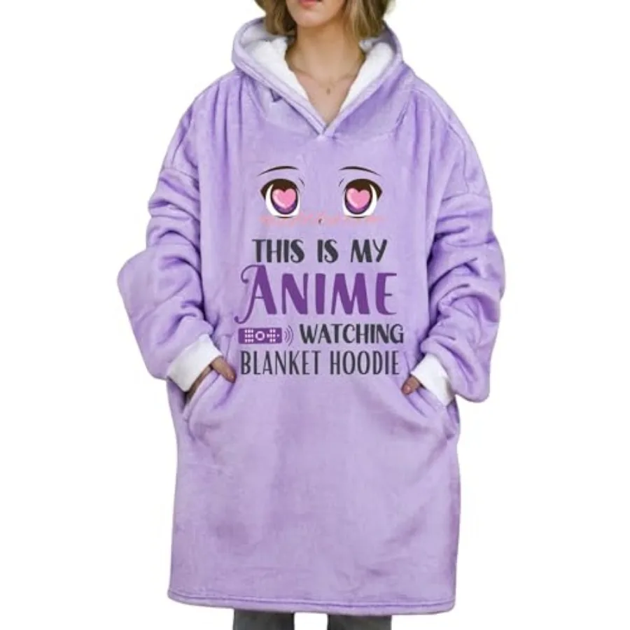 Anime Gifts for Men Women, Wearable Blanket Hoodie for Anime Lovers, Friends, Son, Daughter for Christmas, Birthday
Anime Gifts for Men Women, Wearable Blanket Hoodie for Anime Lovers, Friends, Son, Daughter for Christmas, Birthday