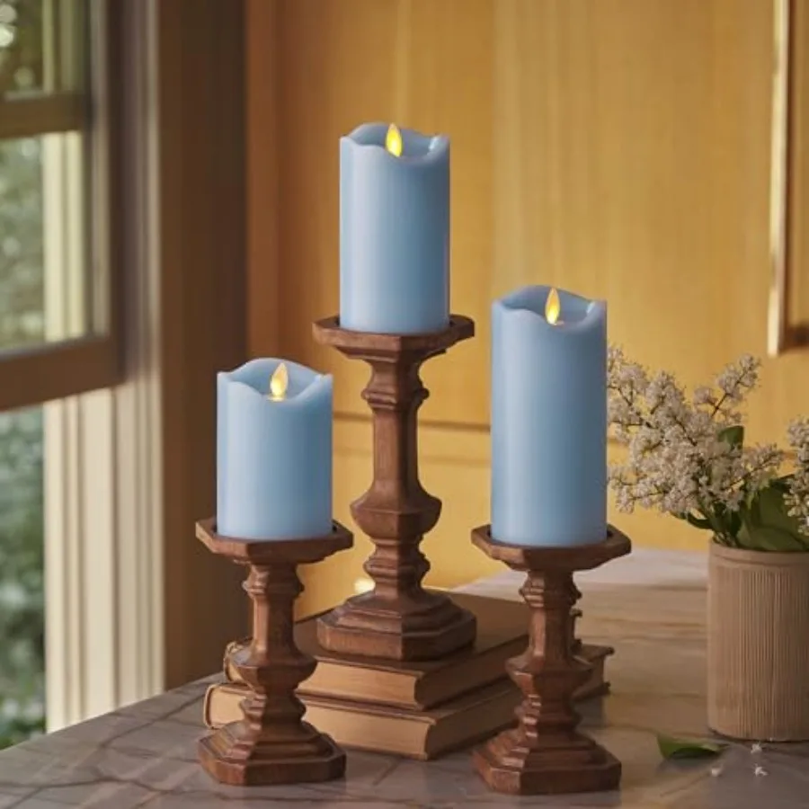 by Luminara Set of 3 3" x 4.5", 5.5", 6.5" Flameless LED Flickering Battery Candle Moving Flame Pillar, Melted Edge, Real Wax S
by Luminara Set of 3 3" x 4.5", 5.5", 6.5" Flameless LED Flickering Battery Candle Moving Flame Pillar, Melted Edge, Real Wax S