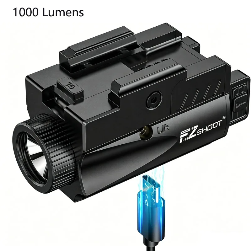1000 Lumens Light Combo Rechargeable Flashlight Slide Rail Compatible with G-lock and Picatinny 3 Light Modes Strobe Mode
1000 Lumens Light Combo Rechargeable Flashlight Slide Rail Compatible with G-lock and Picatinny 3 Light Modes Strobe Mode
