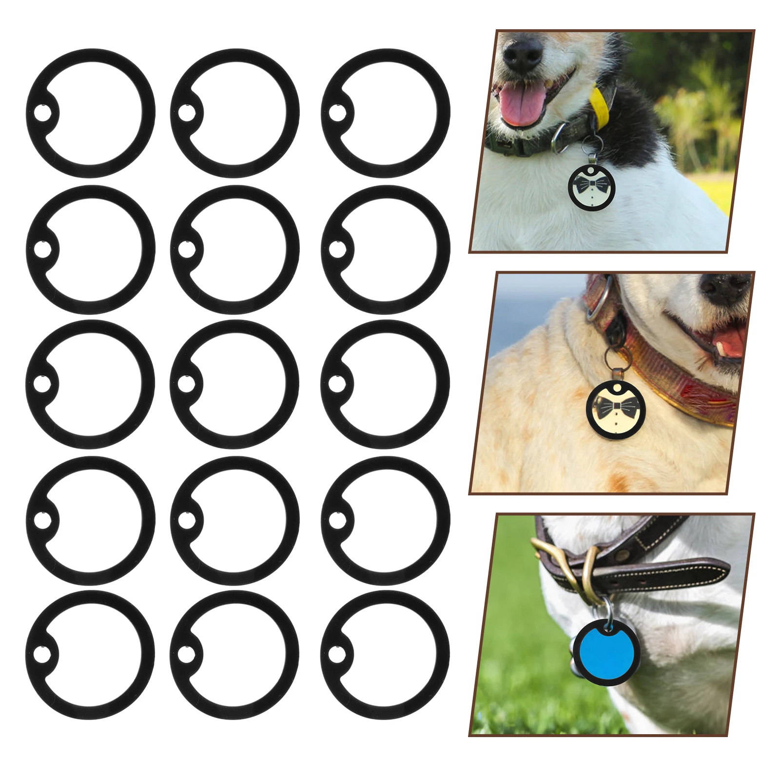15 Pcs Dog Tag Silencers Soft Round Black Circle Covers Medium Size Pet Tags Noise Reducer Silicone Material Protect Edges Cat
15 Pcs Dog Tag Silencers Soft Round Black Circle Covers Medium Size Pet Tags Noise Reducer Silicone Material Protect Edges Cat