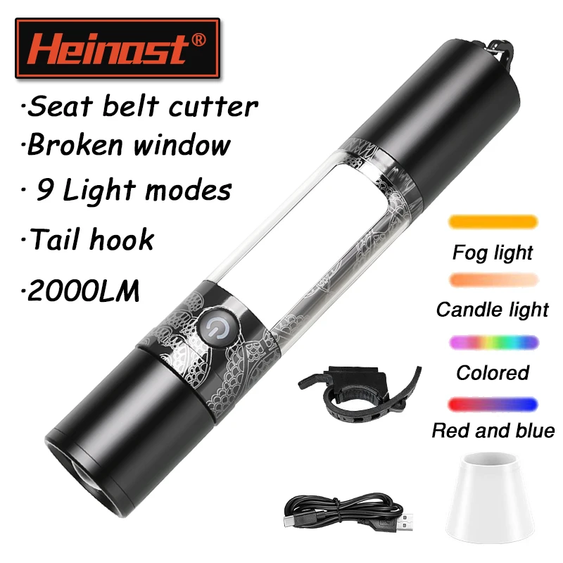Супер яркий 2000LM светодиодный фонарик USB перезаряжаемый крючок COB лампа для кемпинга хвост съемный безопасный молоток для самообороны
Супер яркий 2000LM светодиодный фонарик USB перезаряжаемый крючок COB лампа для кемпинга хвост съемный безопасный молоток для самообороны