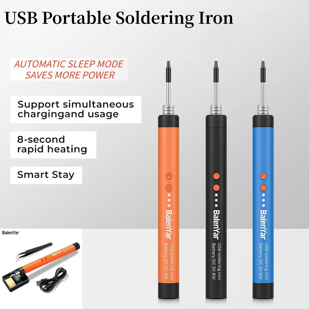 BalenYar USB and battery dual-use soldering iron kit, with adjustable temperature setting, multifunctional, perfect for home DIY
BalenYar USB and battery dual-use soldering iron kit, with adjustable temperature setting, multifunctional, perfect for home DIY