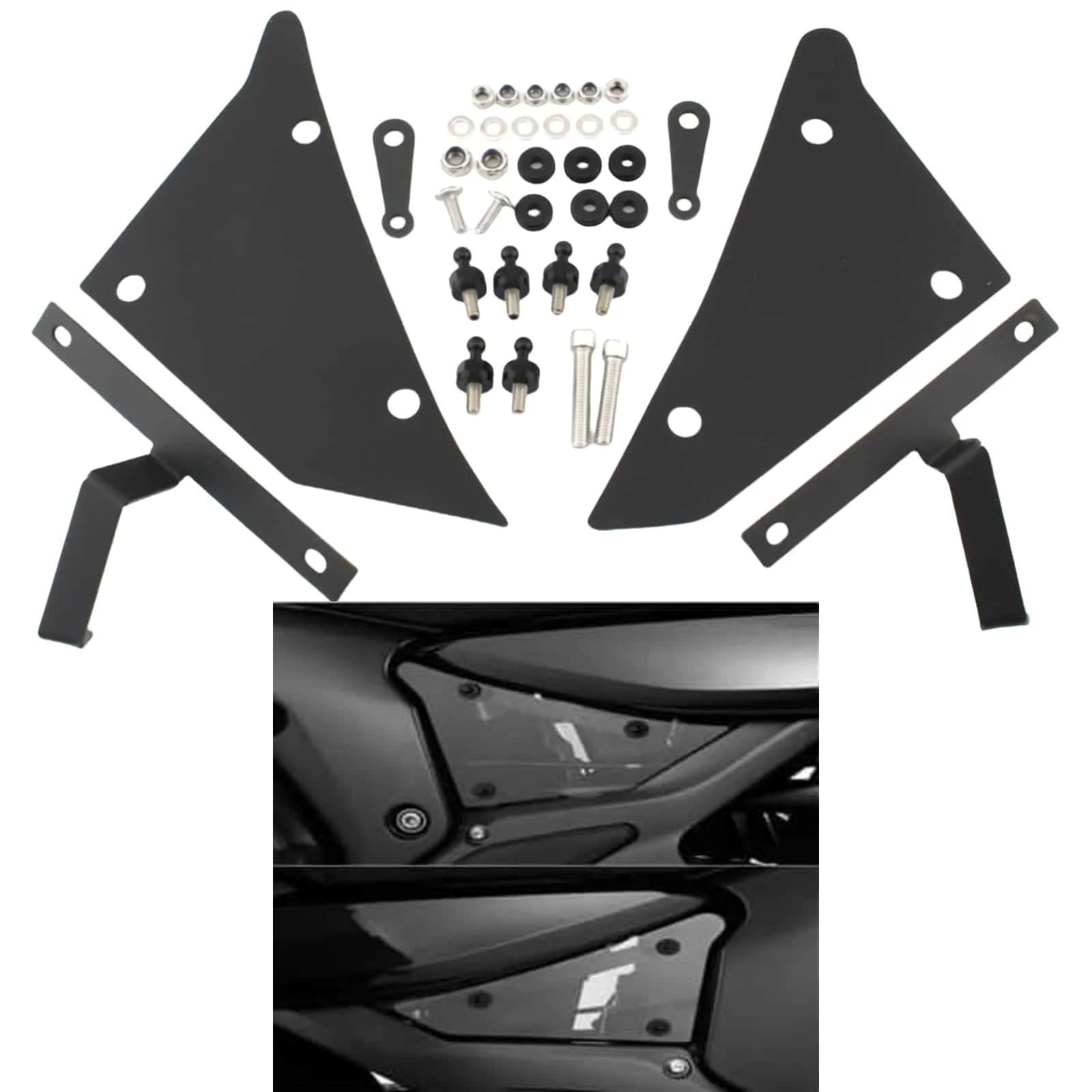 Motorcycle Side Fill Panels Fairing Cowl Cover Plates Tank Trim in Black for BMW K1600 Grand America / K1600B 2017-2022
Motorcycle Side Fill Panels Fairing Cowl Cover Plates Tank Trim in Black for BMW K1600 Grand America / K1600B 2017-2022