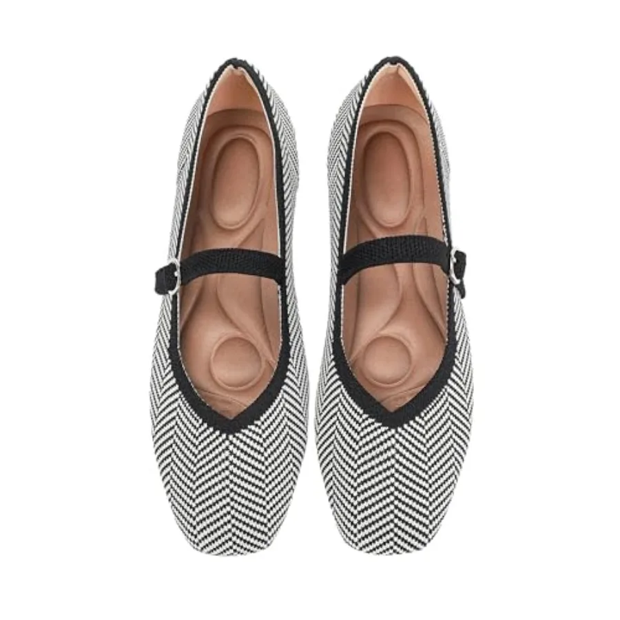 Knit Flats for Women Square Toe Casual Ballet Flat Shoes with Ankle Strap Washable Comfortable Formal Mary Jane Flat Shoes
Knit Flats for Women Square Toe Casual Ballet Flat Shoes with Ankle Strap Washable Comfortable Formal Mary Jane Flat Shoes